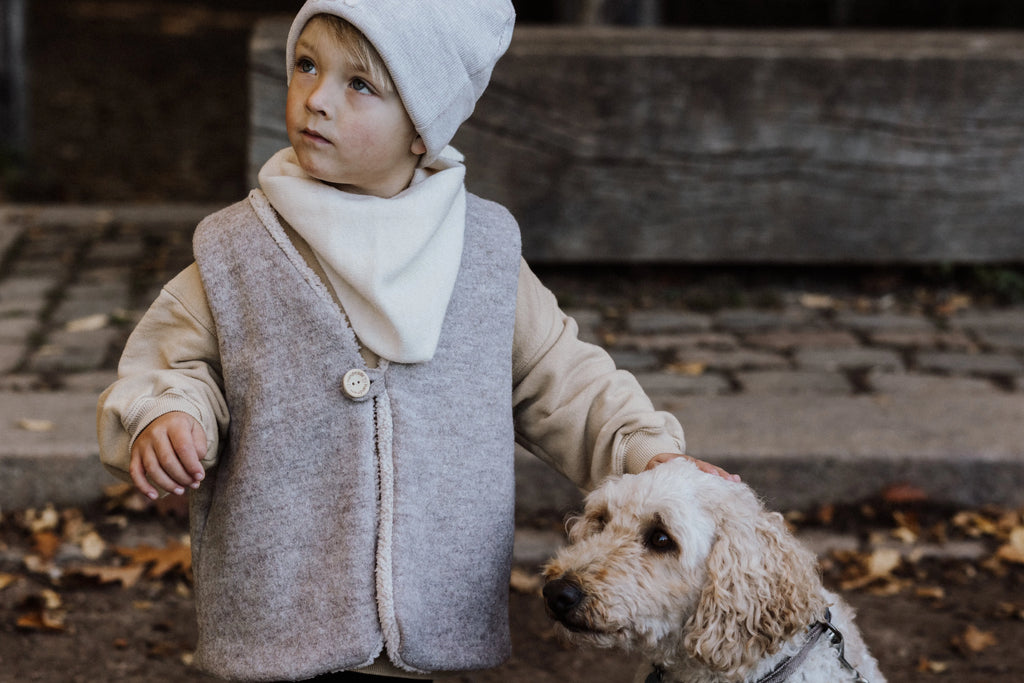 Walkweste mit Teddyfell