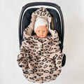 Einschlagdecke Teddy leo /Musselin beige für Babyschale