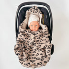 Einschlagdecke Teddy leo /Musselin beige für Babyschale