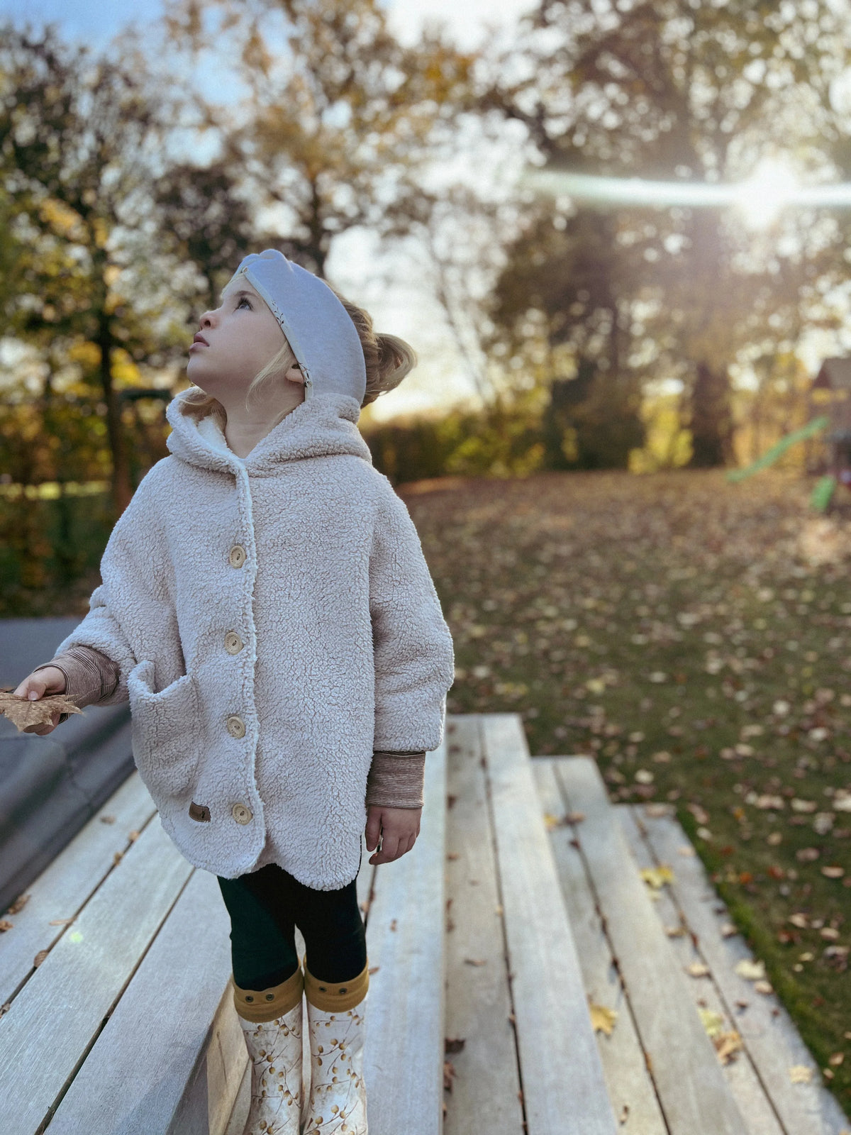 Teddyjacke Oversized, gefüttert mit Teddyfell aus 100% Baumwolle hellbeige