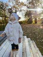 Teddyjacke Oversized, gefüttert mit Teddyfell aus 100% Baumwolle hellbeige