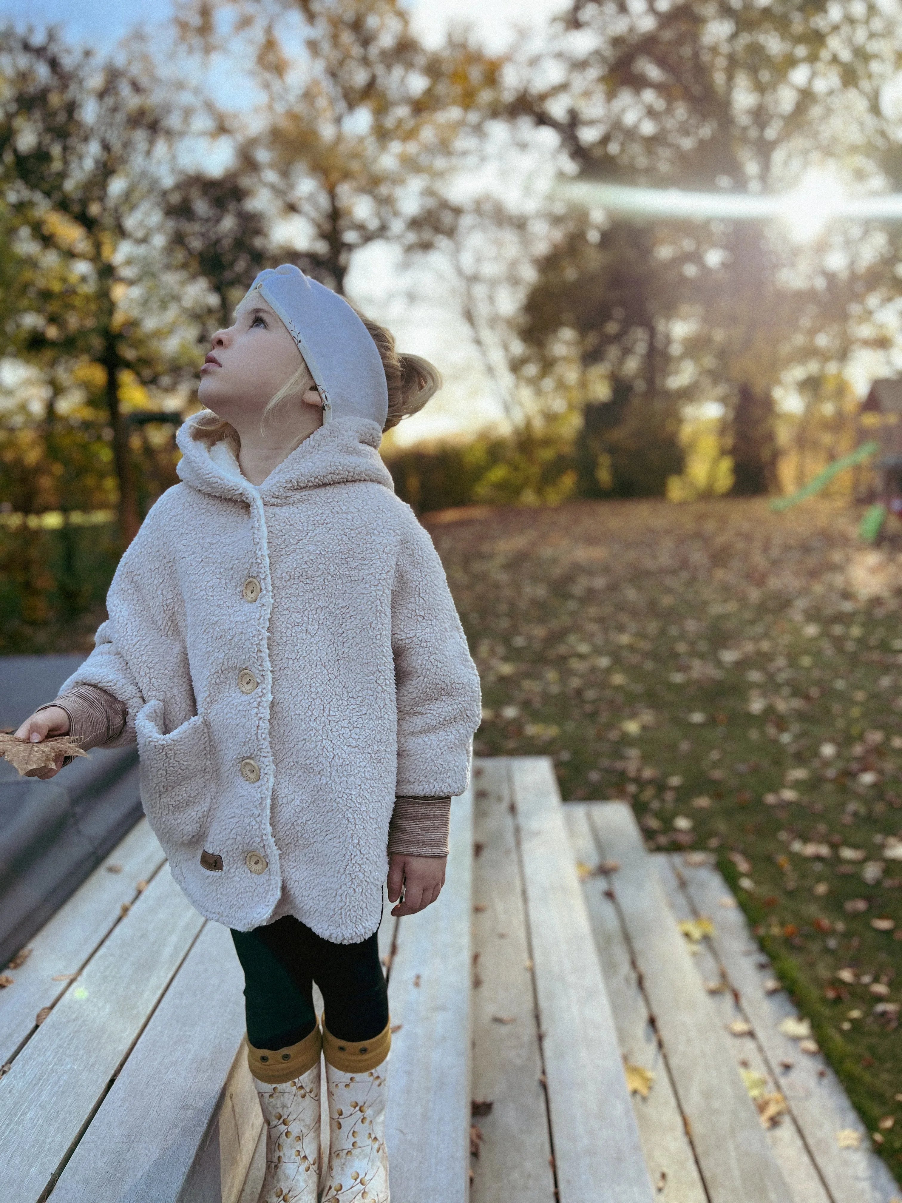 Teddyjacke Oversized, gefüttert mit Teddyfell aus 100% Baumwolle hellbeige