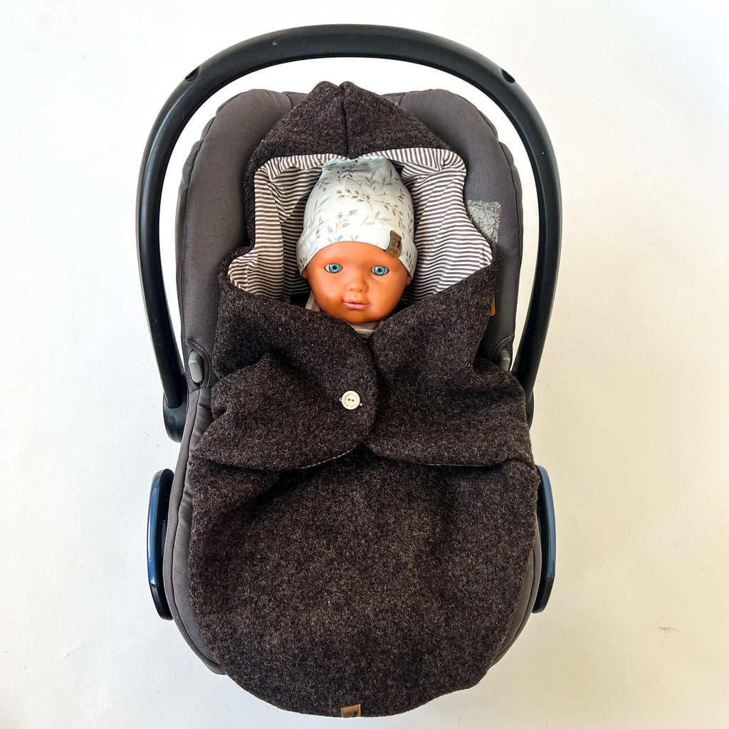 Einschlagdecke Wollwalk braun
