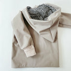 Jacke Softshelljacke Kinderjacke beige und innen leo oder gestreift