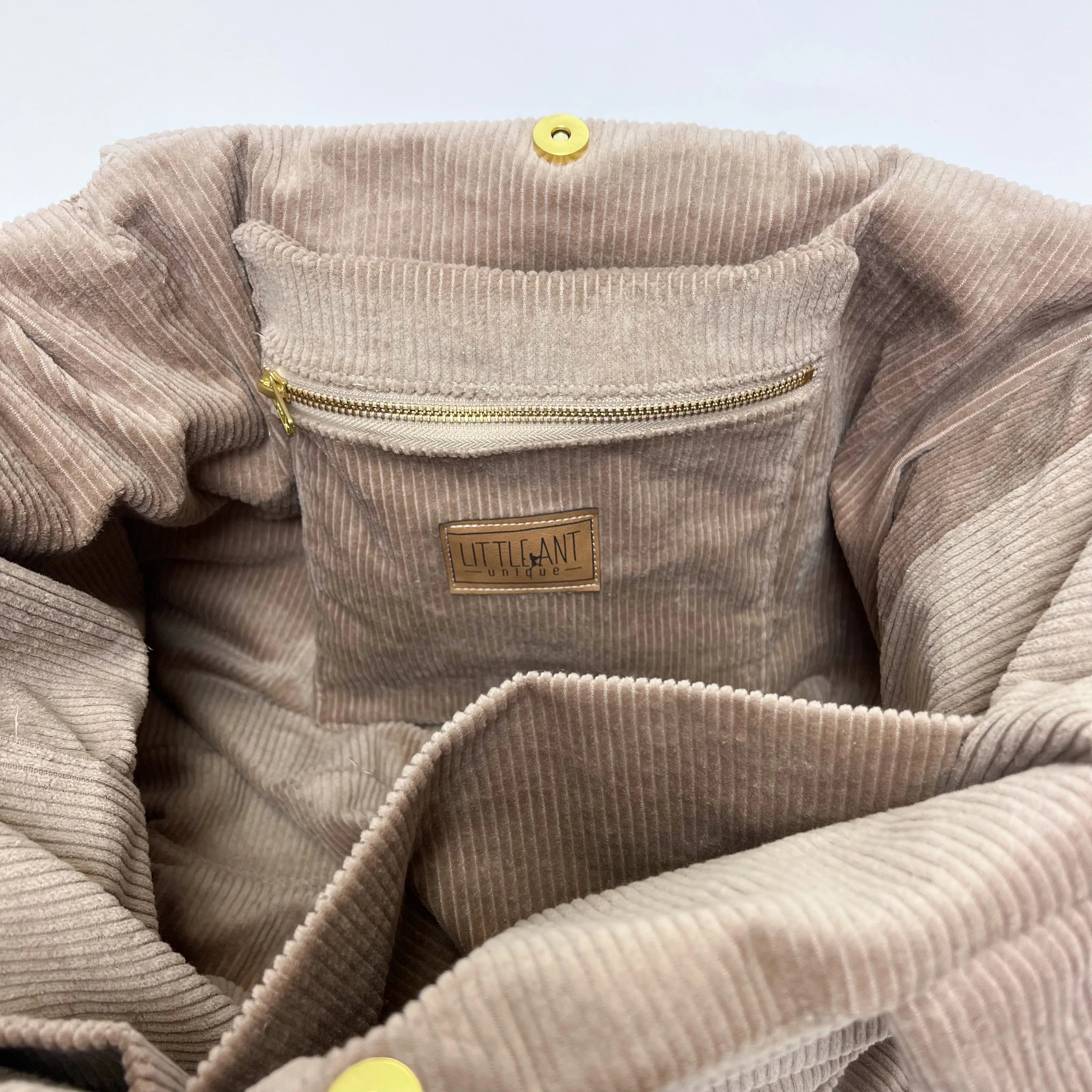 Wickeltasche I Shopper I Cord taupe I Mommy Bag