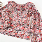 Bluse 100% Baumwolle Flowers coral