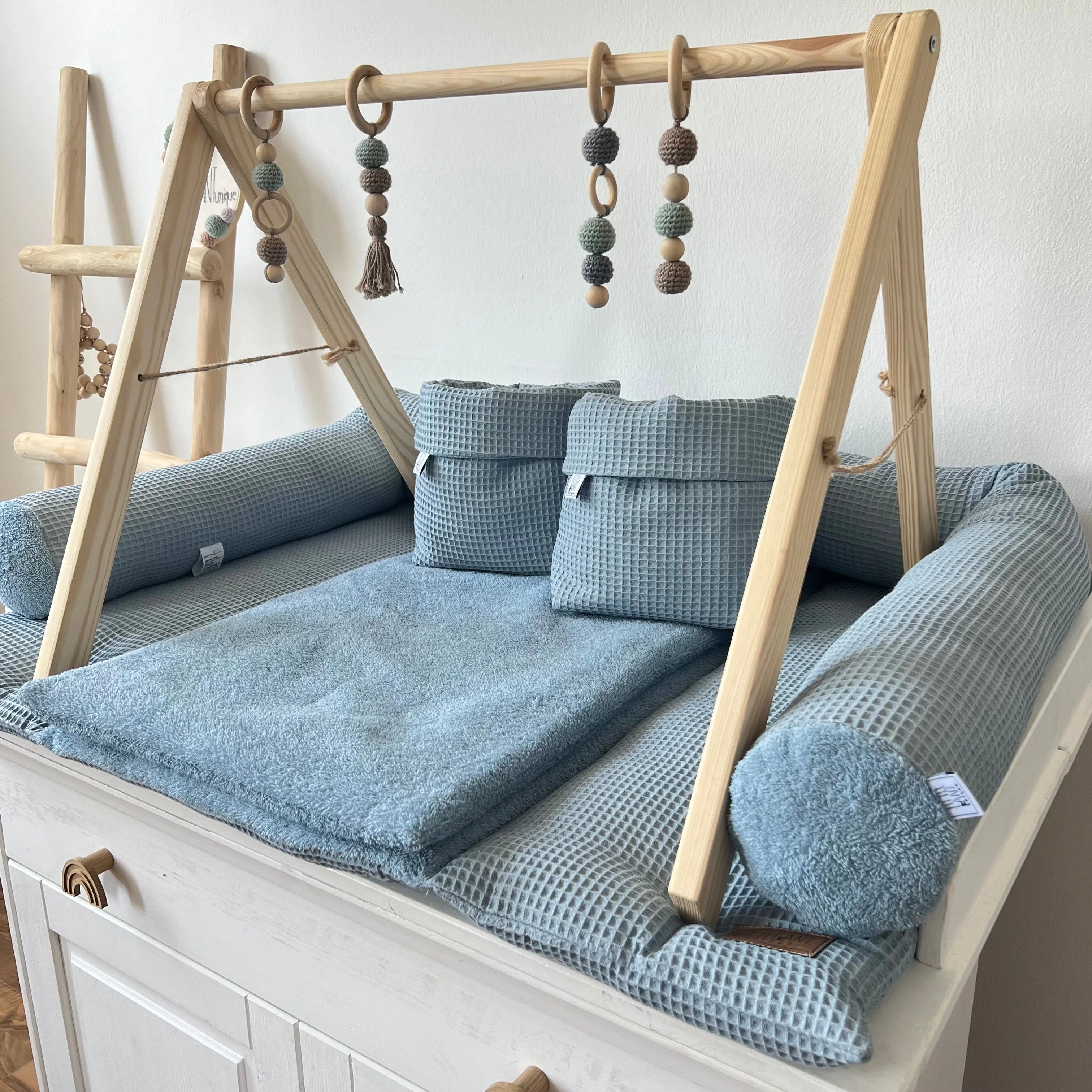 UtensiloWaffelpique Himmelblau