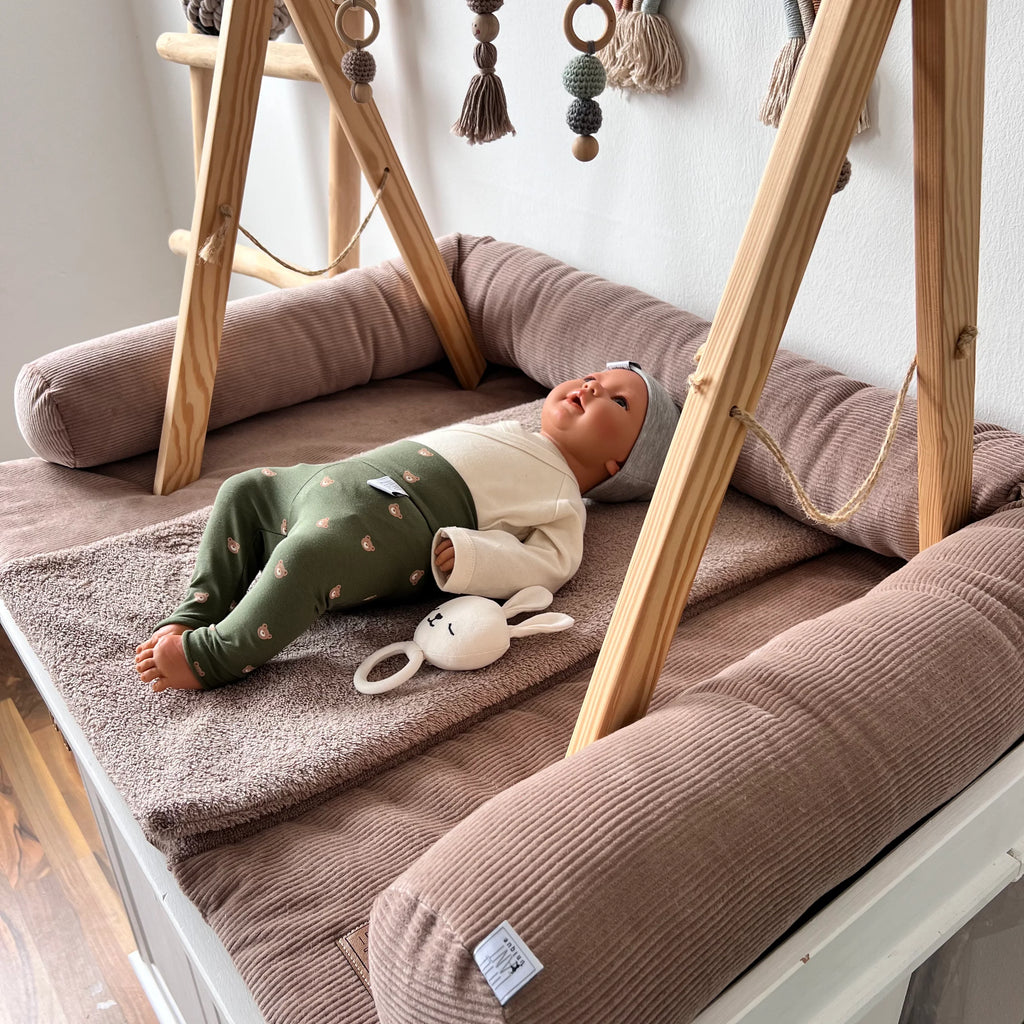 Bettschlange, Wickeltischumrandung Cord taupe