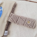 Wickeltasche Windeltasche Teddyfell beige rauten