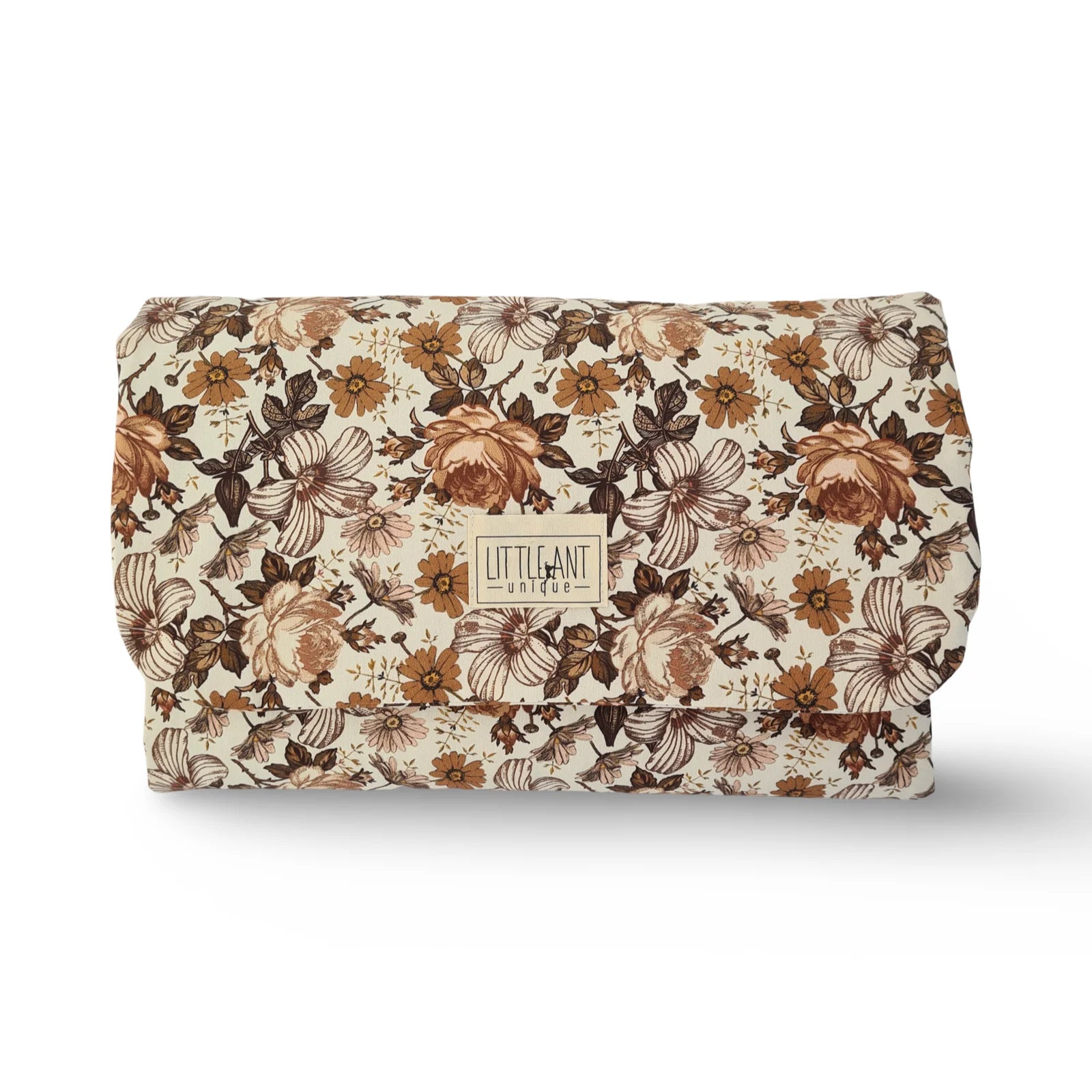 Wickelunterlage & Windeltasche 2in1 I für Unterwegs I Retro Flowers