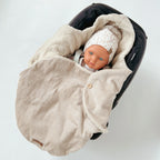 Einschlagdecke Cord/Teddy beige
