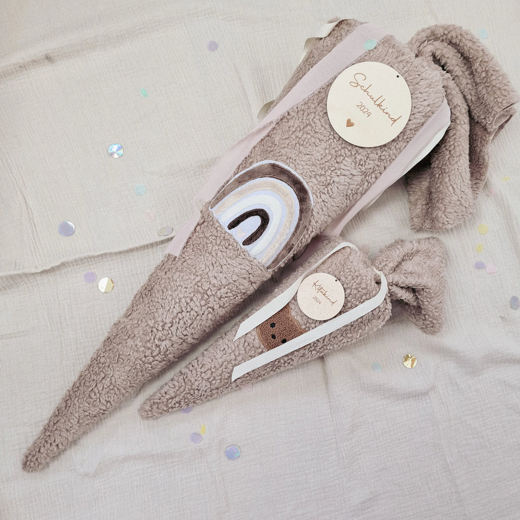 GESCHWISTERTÜTE / KITA TÜTE TEDDY BEIGE BÄRCHEN
