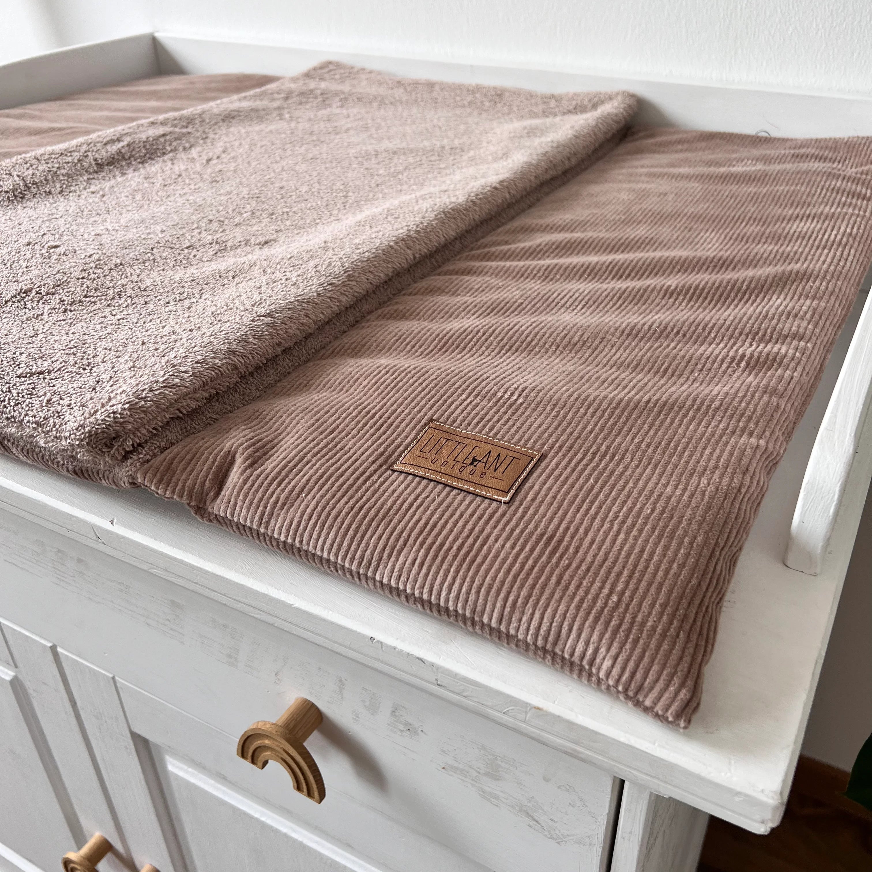 WICKELTISCHAUFLAGE CORD TAUPE