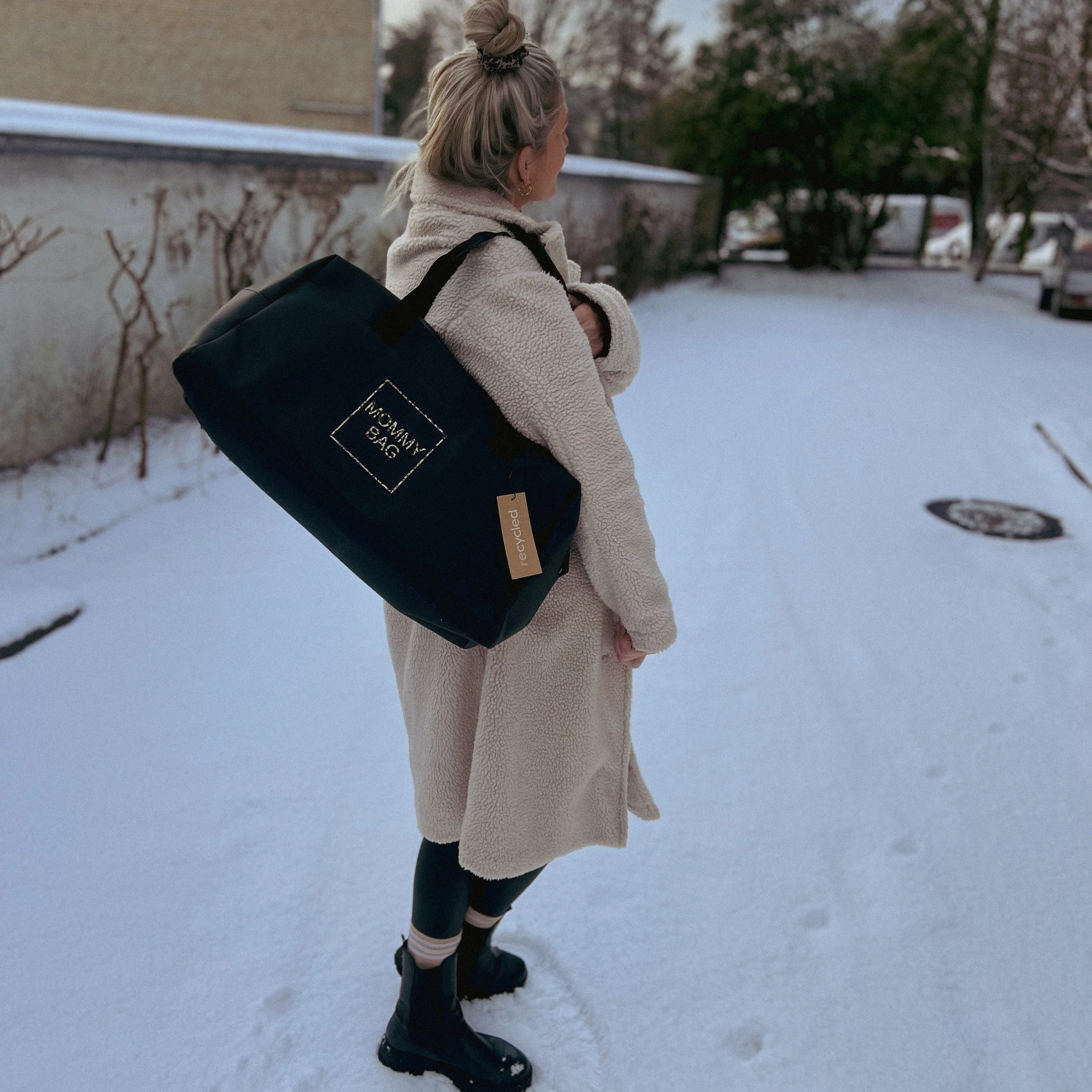Weekender/Kliniktasche MOMMY BAG  Schwarz -Wasserabweisend