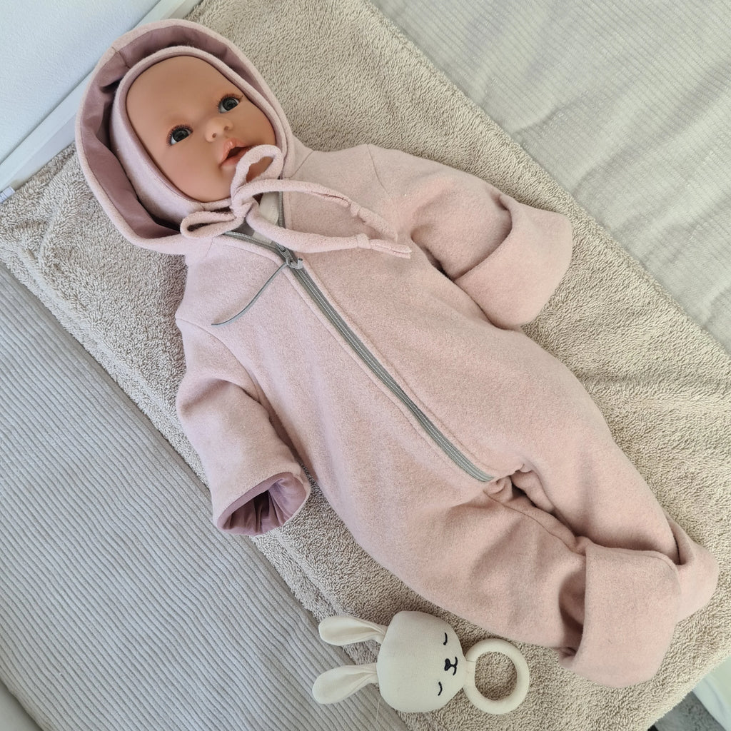 Bio Baumwoll Fleeceoverall rosa