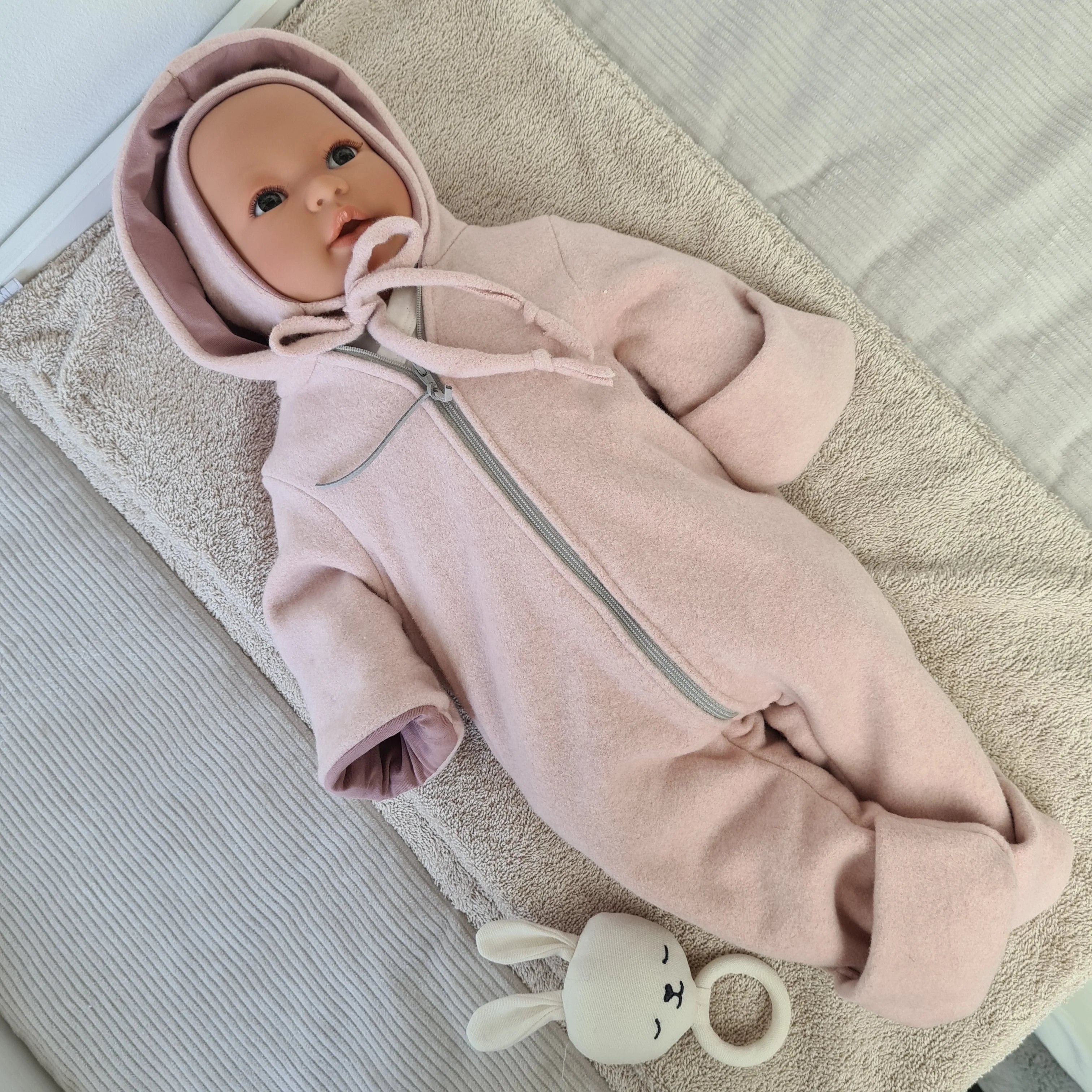 Bio Baumwoll Fleeceoverall rosa