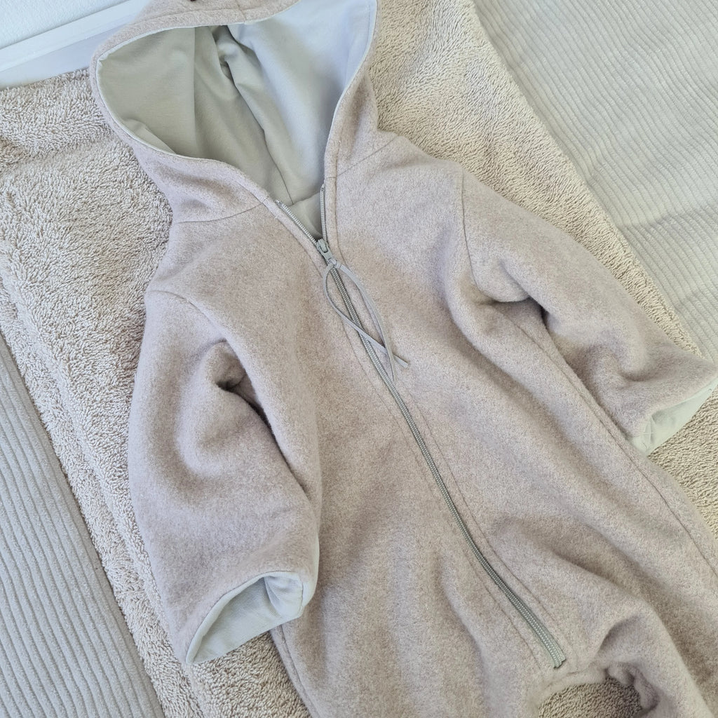 Bio Baumwoll Fleeceoverall beige