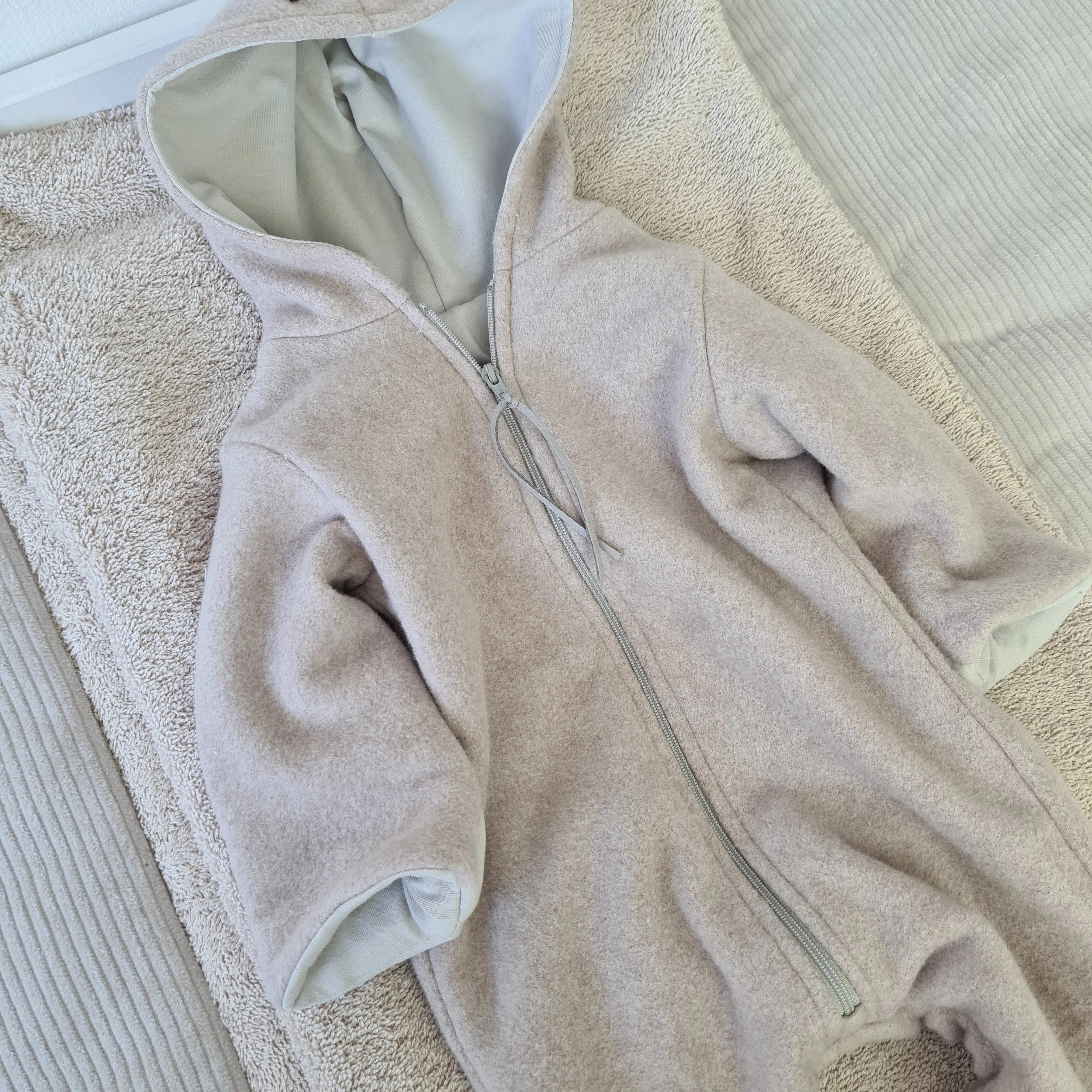 Bio Baumwoll Fleeceoverall beige