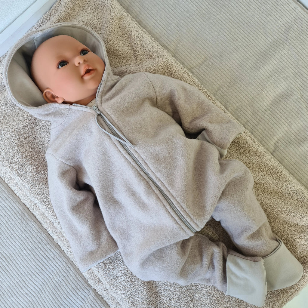 Bio Baumwoll Fleeceoverall beige