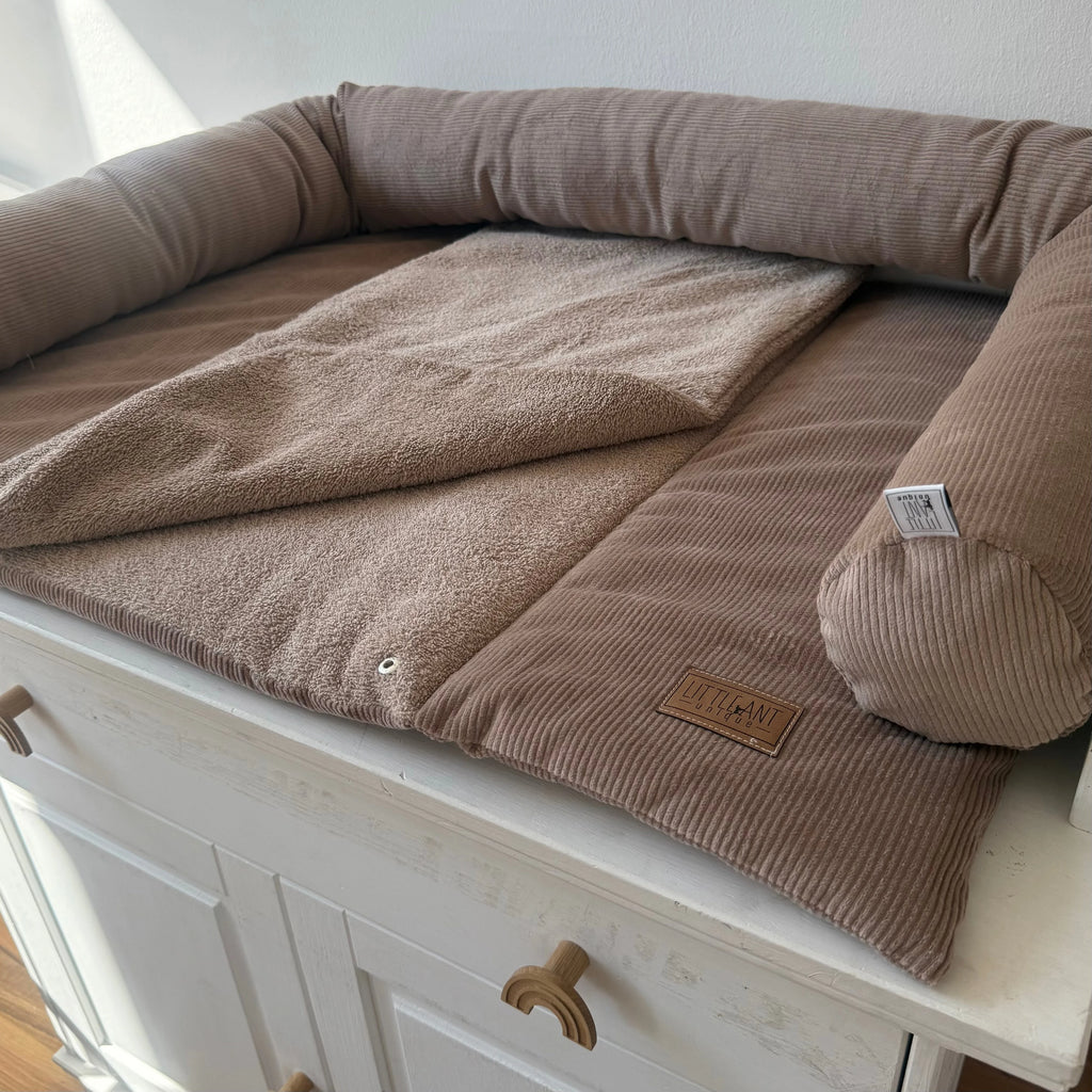 WICKELTISCHAUFLAGE CORD TAUPE