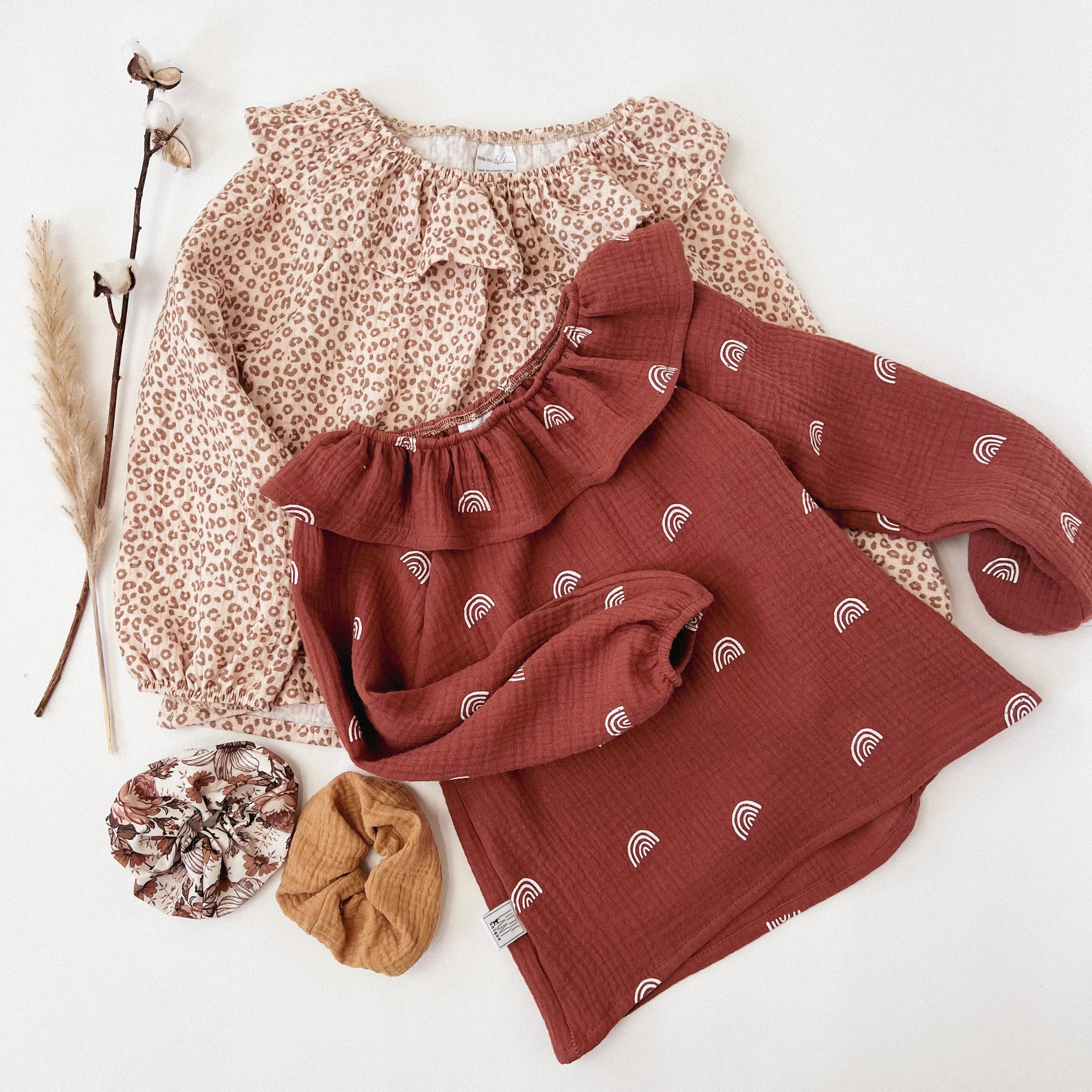 Bluse Baumwoll-Musselin Wildblume