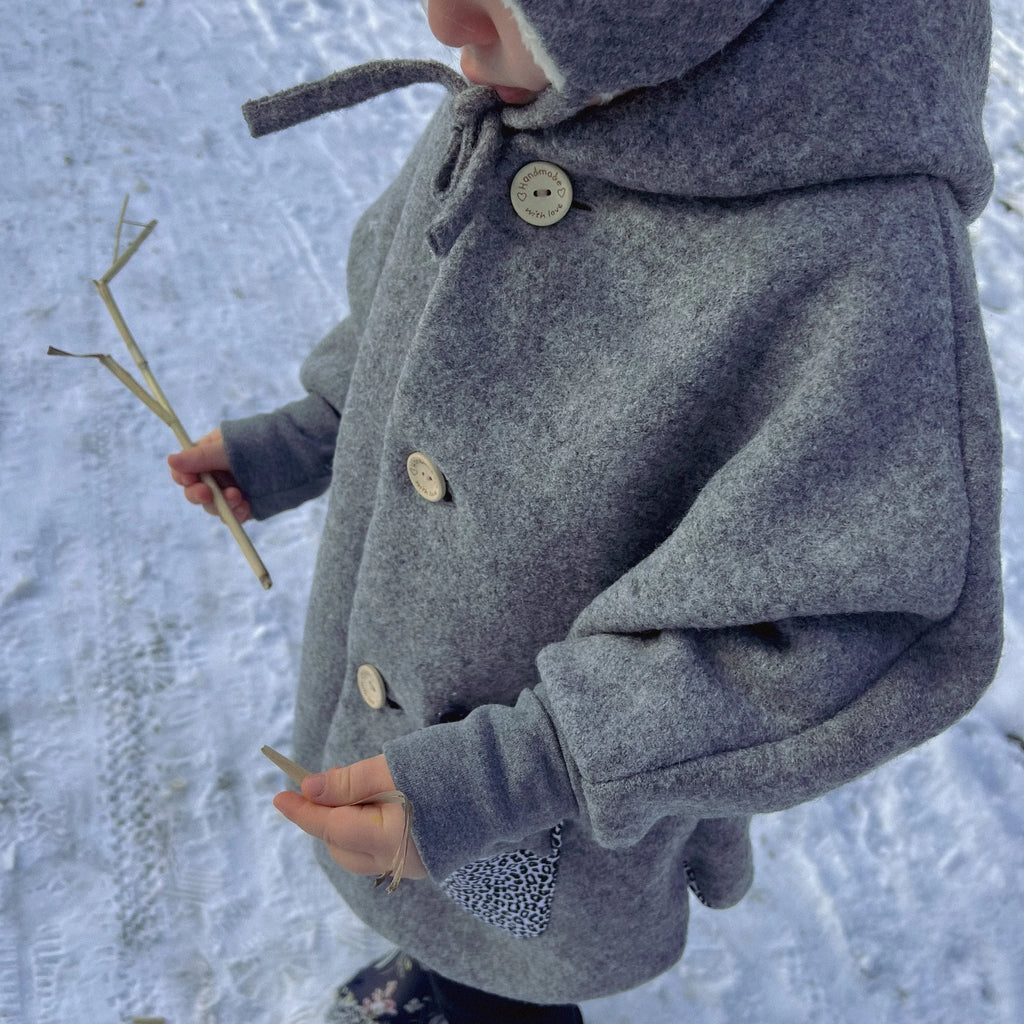 Walkjacke Oversized grau leo