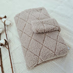 Windeltasche Teddyfell creme rauten