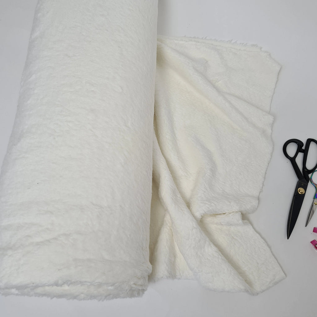 Teddystoff Teddyplüsch creme
