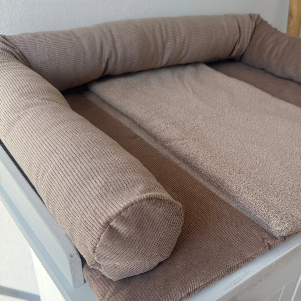 WICKELTISCHAUFLAGE CORD TAUPE