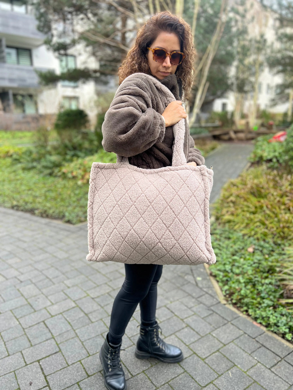 Wickeltasche I Shopper I Teddy beige I Mommy Bag