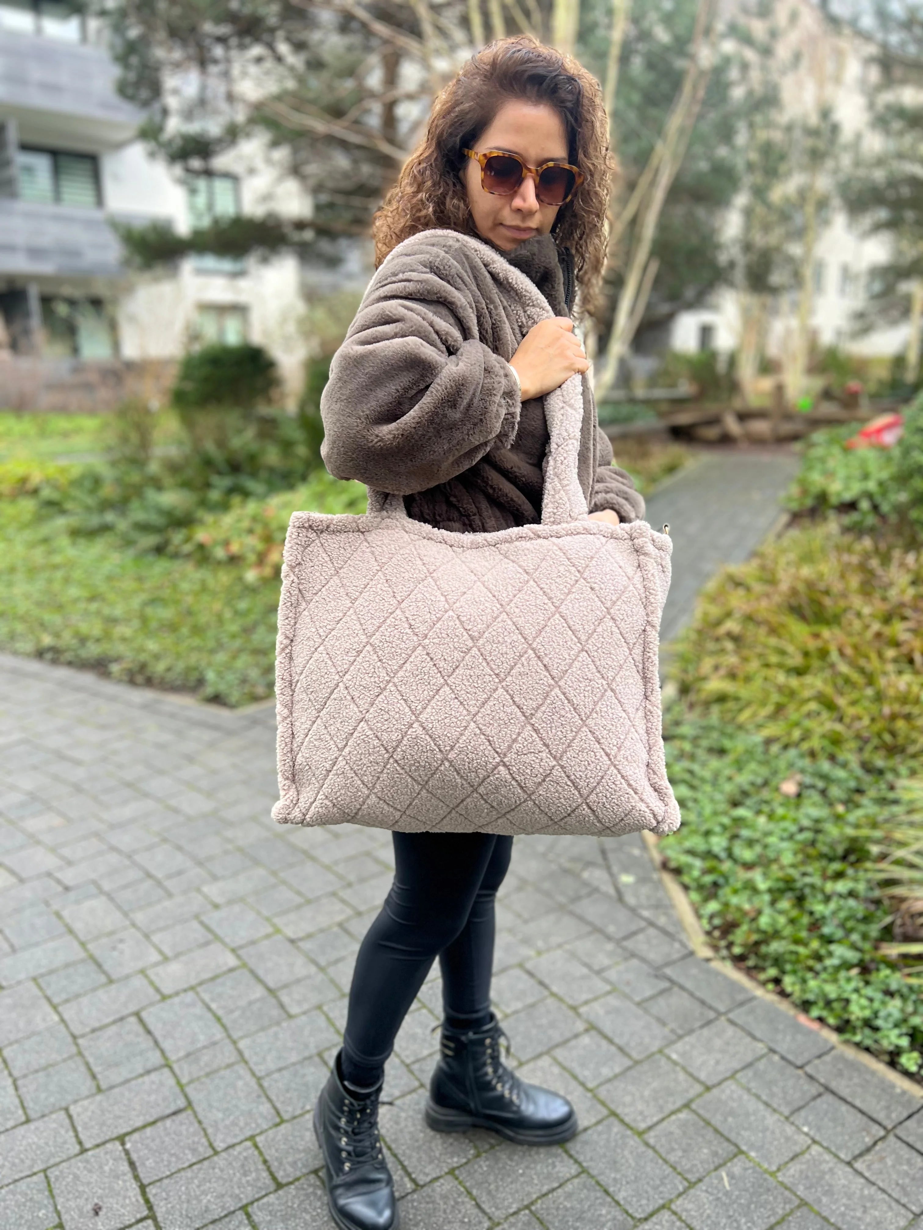 Wickeltasche I Shopper I Teddy beige I Mommy Bag
