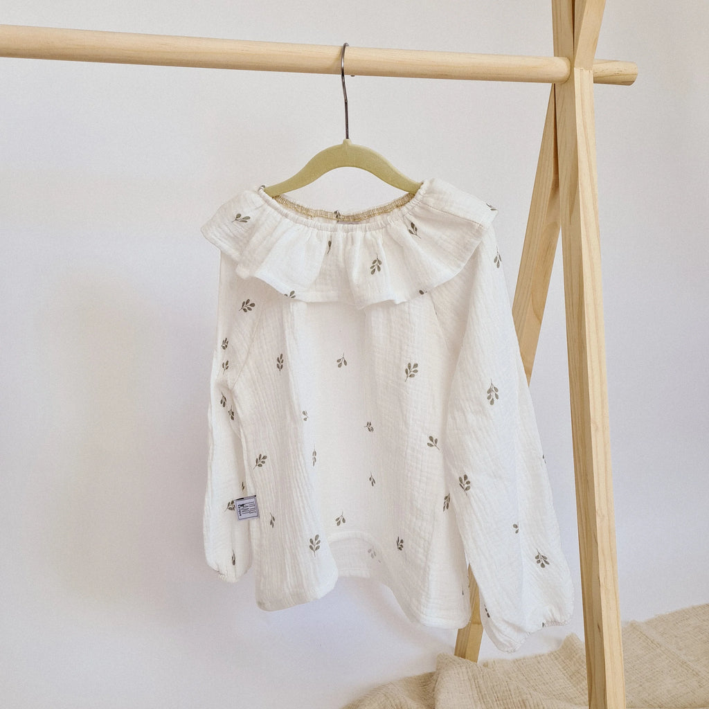Bluse Baumwoll-Musselin Leaves