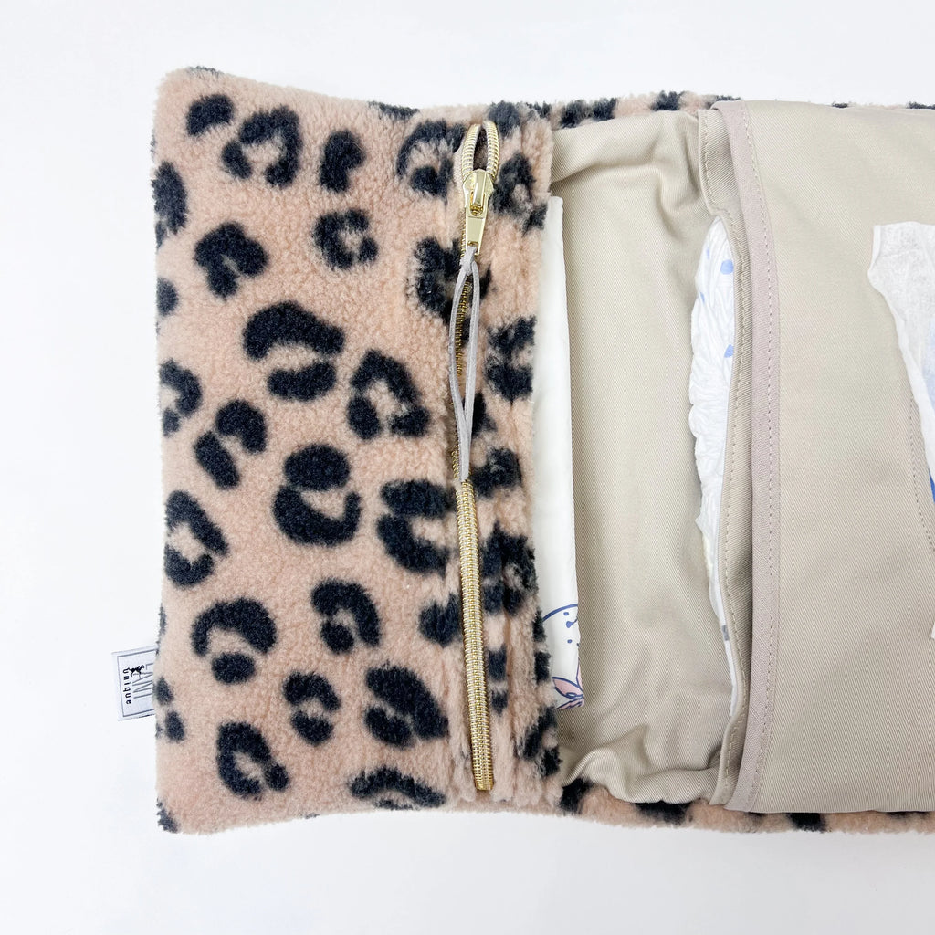 Wickeltasche Windeltasche Teddyfell Leo