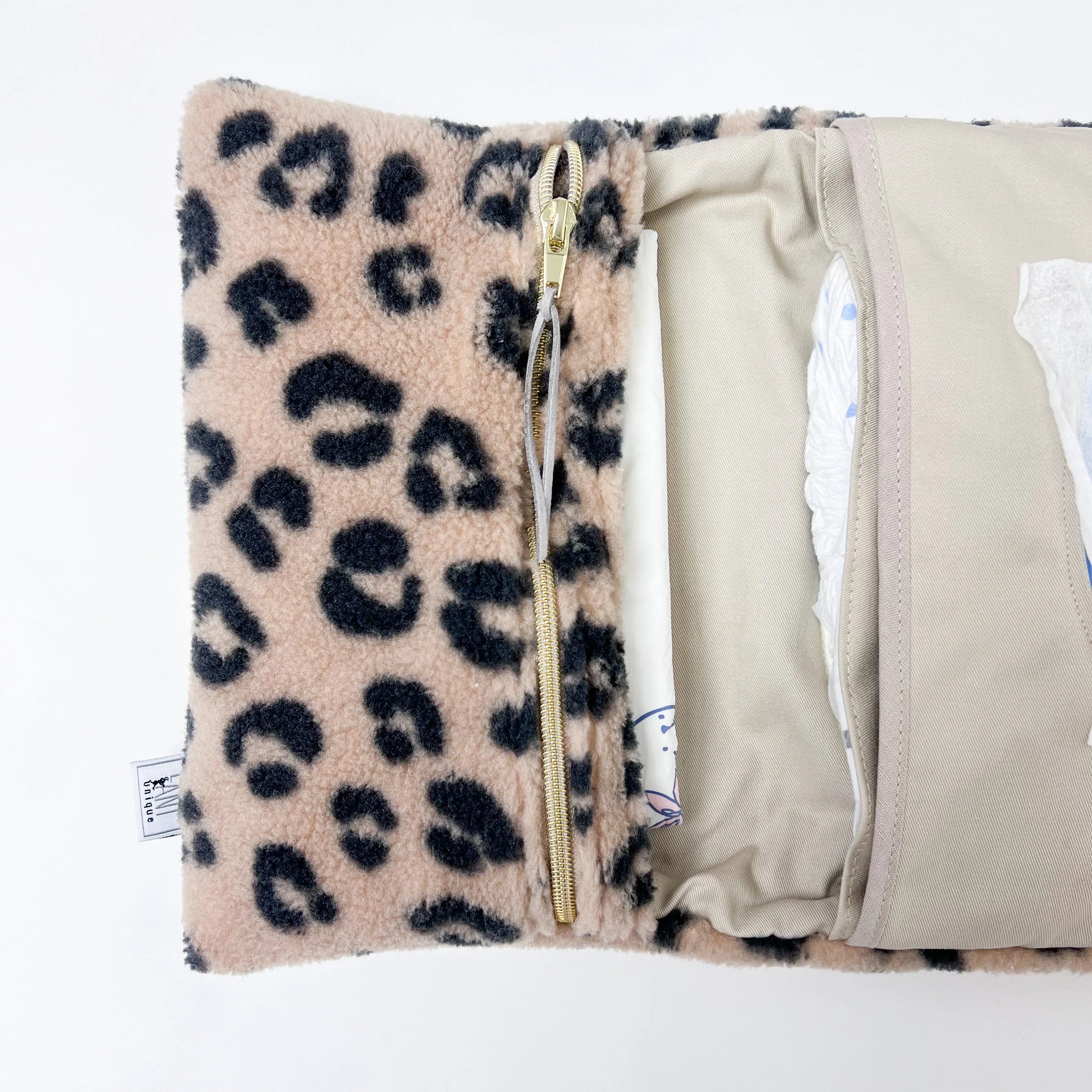 Wickeltasche Windeltasche Teddyfell Leo