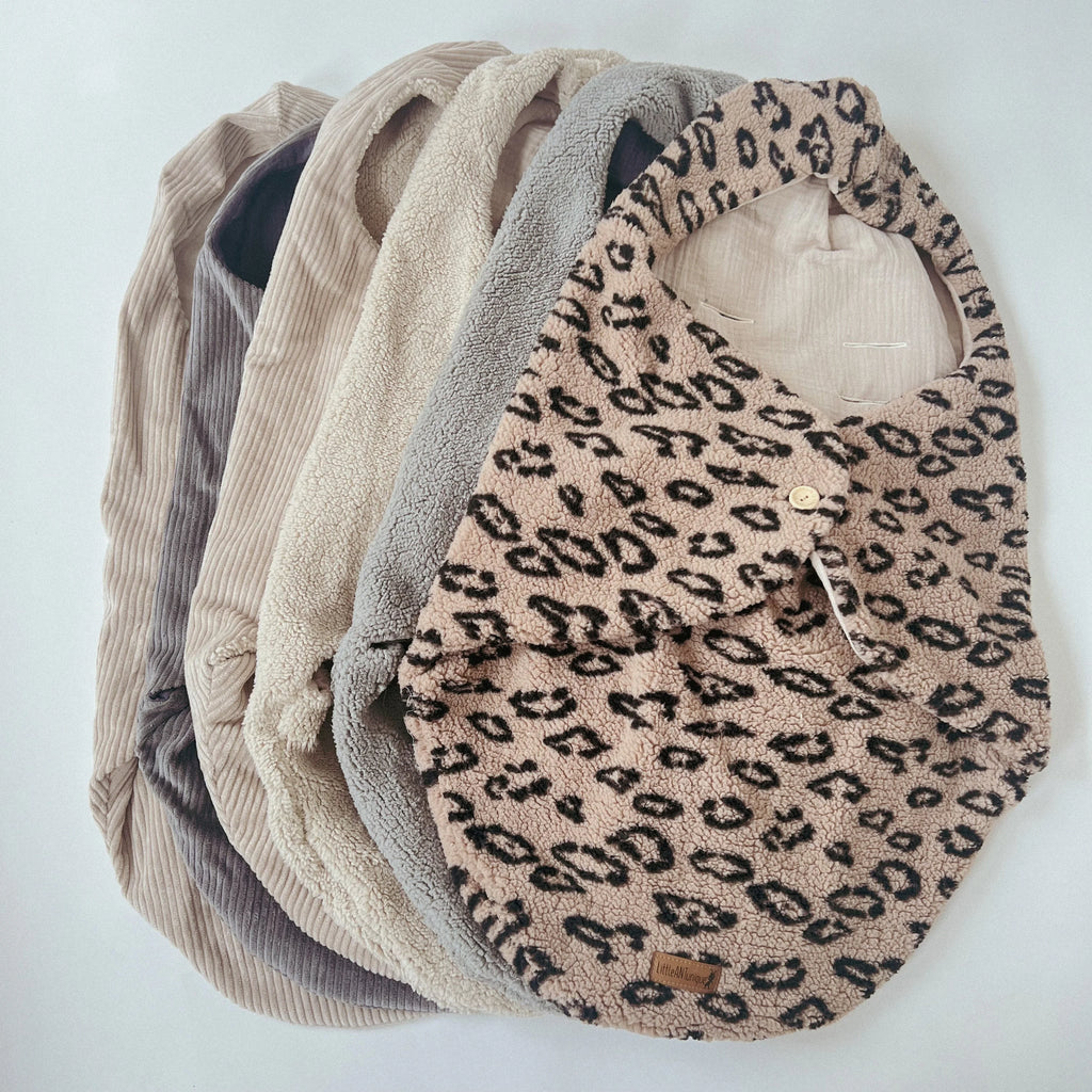 Einschlagdecke Cord/Teddy beige