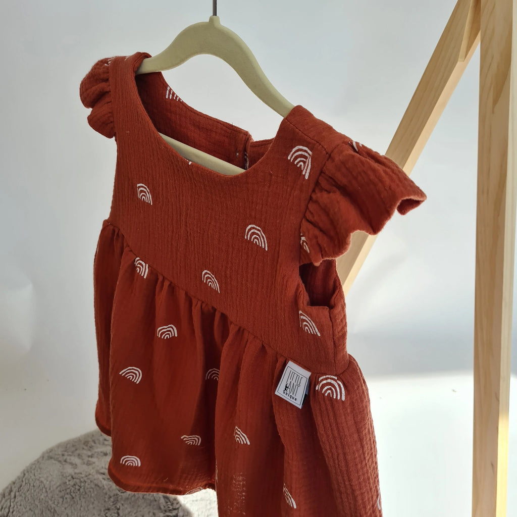 Kleid Baumwoll-Musselin Rainbow