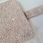 Wickeltasche Windeltasche Teddyfell beige