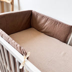 BABYBETTUMRANDUNG CORD TAUPE