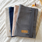 Wickeltasche Windeltasche XL aus Leinen in altrosa, beige, grau und jeans