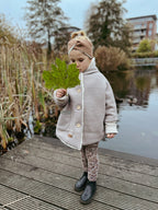 Walkjacke Oversized Taupe mit Teddyfell