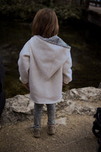 Walkjacke, Wintermantel creme innen leo