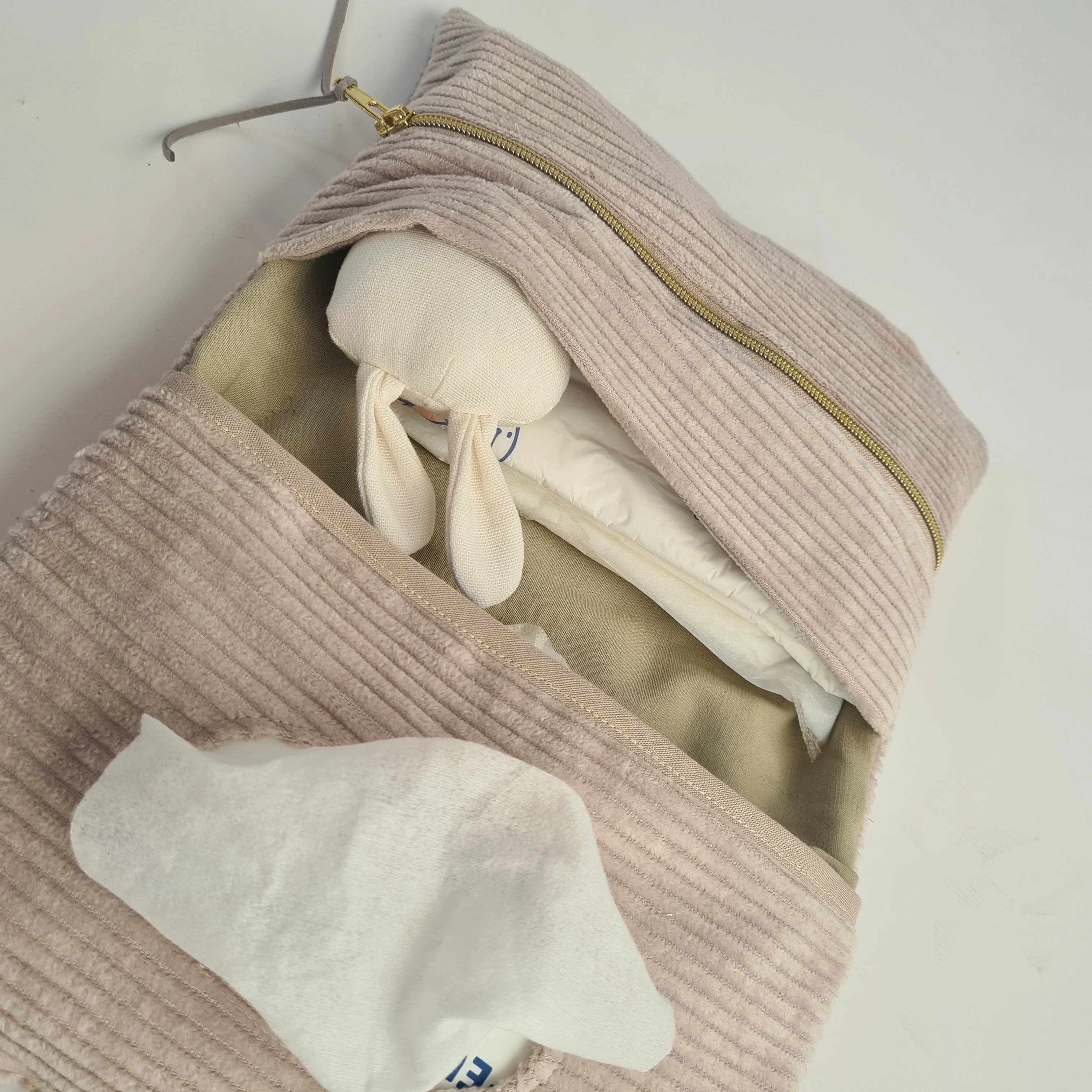 Wickeltasche Windeltasche Cord beige