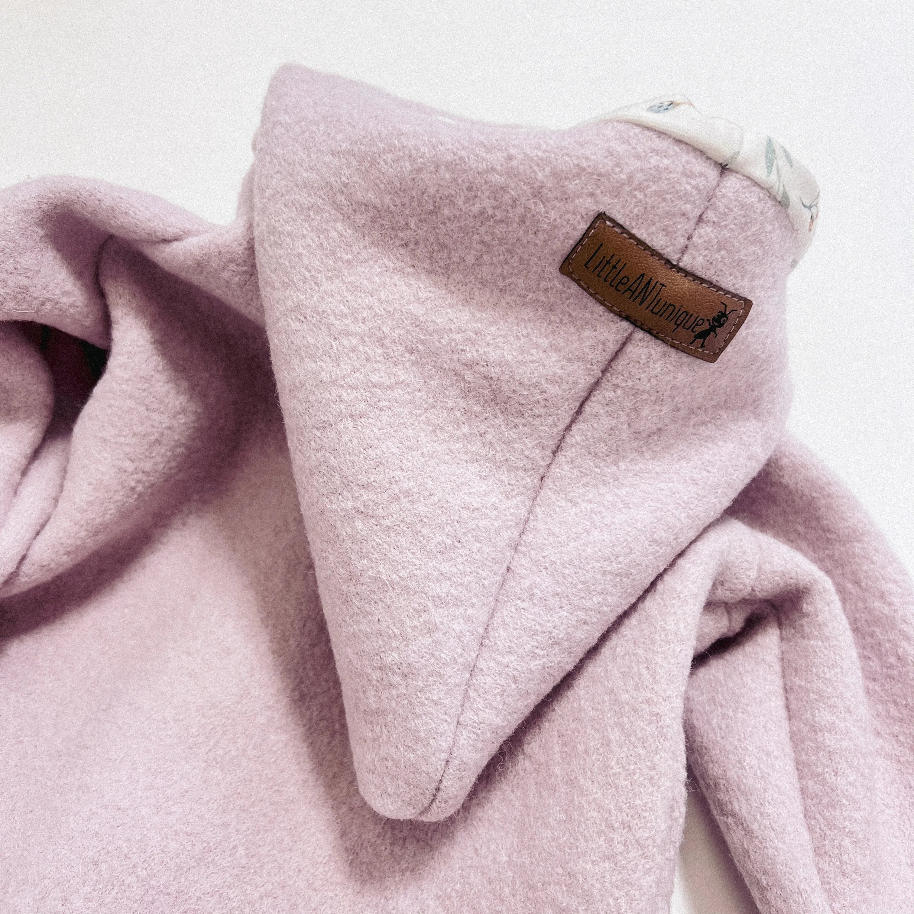 Walkjacke, Wintermantel in rosa/ innen Weidenkätzchen