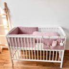BABYBETTUMRANDUNG WAFFELPIQUE ROSA