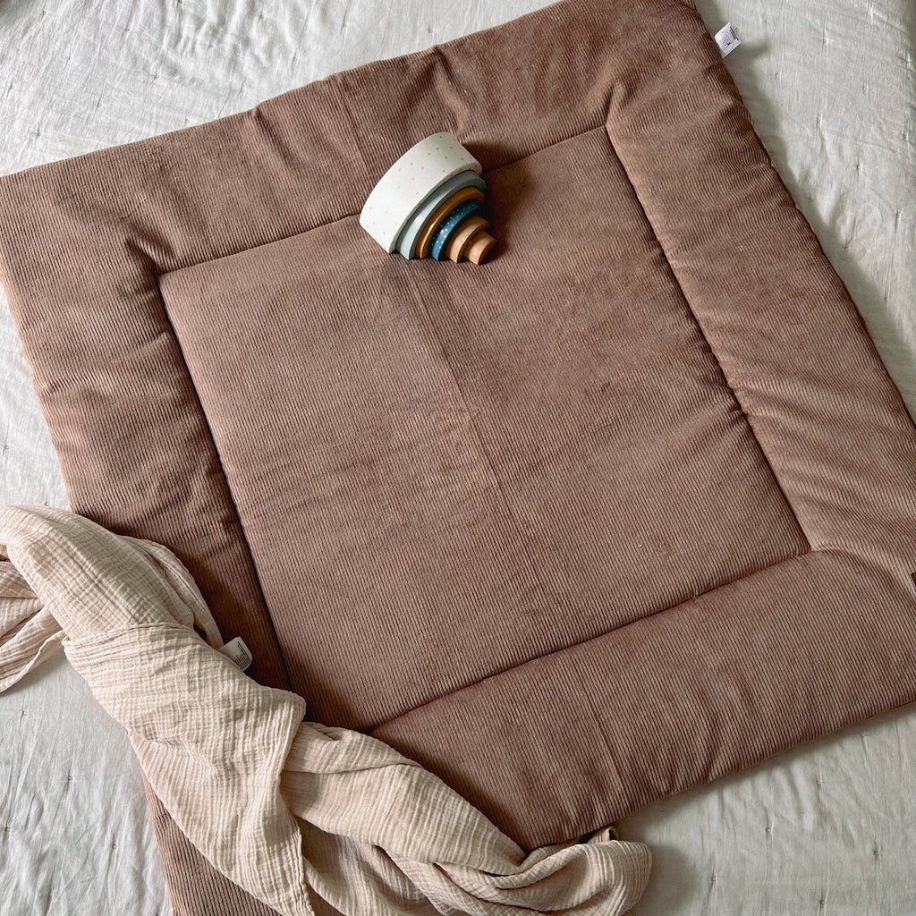Krabbeldecke I Laufgittereinlage Cord Taupe