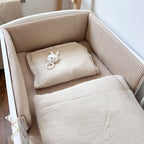 BABYBETTUMRANDUNG WAFFELPIQUE BEIGE