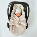 Einschlagdecke Sommer Cord/Musselin beige