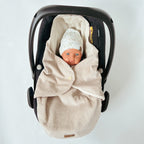 Einschlagdecke Sommer Cord/Musselin beige