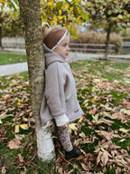 Walkjacke Oversized Taupe mit Teddyfell