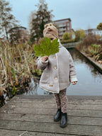 Walkjacke Oversized Taupe mit Teddyfell